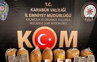 Karabük’te 55 kilogram kaçak tütün ve 7 bin...