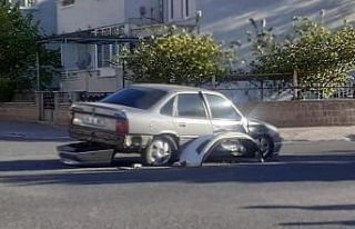 Kazadan sonra kaçtı, olay yerinde tamponunu unuttu