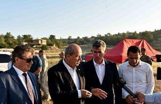 KKTC’nin Yeşilırmak köyünde çıkan yangın...