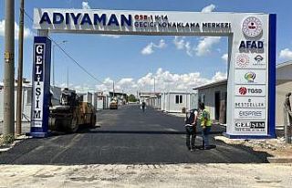 Konteyner kentler asfaltlanıyor