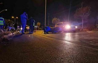 Kontrolden çıkan motosikletin sürücüsü olay...