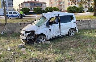 Köpeğe çarpan hafif ticari araç takla attı: 1...