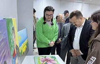 Lise öğrencilerinin resim sergisi beğeni topladı