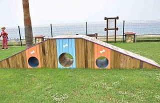 Mahmutlar Mahallesi’nde köpekler için oyun ve...