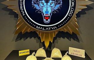 Malatya’da 3 kilo 830 gr metamfetamin ele geçirildi