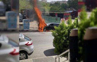 Maltepe’de araç alev topuna döndü