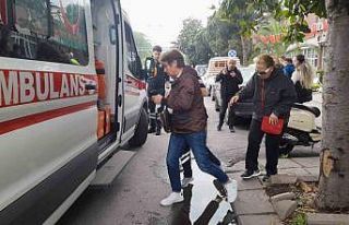 Motosiklet ayağının üzerinden geçti