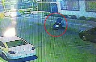 Motosiklet hırsızı iş başında