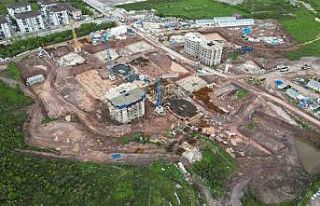 O bölgede binalar yükseliyor