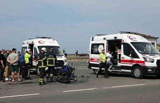 Ordu’da motosiklet ile otomobil çarpıştı: 2...