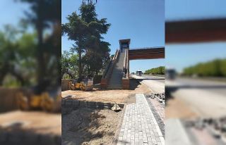 Ormanya üst geçidine durak cebi yapılıyor