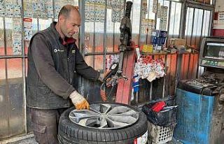 Oto lastikçilerde değişim yoğunluğu