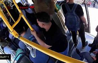 Otobüsteki hırsızlık anı kameraya takıldı