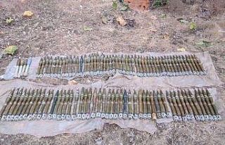 Pençe Operasyonu bölgesinde teröristlere ait mühimmat...