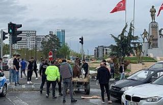 Polisin dur ihtarına uymayan at arabası ortalığı...