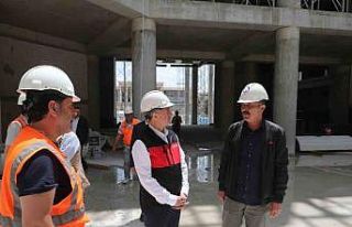 Şahinbey millet kütüphanesi hızla yükseliyor