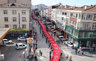 Samsun 1919 metrelik dev bayrak yürüyüşü
