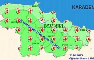 Samsun’da metrekareye 41,6 kilo yağış düştü