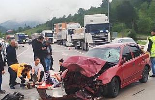 Samsun’da otomobil ile tır çarpıştı: 1 yaralı