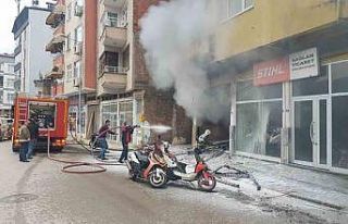 Samsun’da tamirhanede yangın