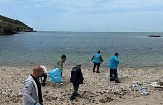 Sardala Koyu’nda atıklar toplanıyor