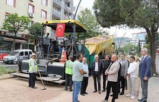 Soma’da asfalt çalışmaları sürüyor