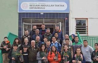 Tavşanlı’da Ressam Abdullah Taktak Ortaokulu öğrencileri...