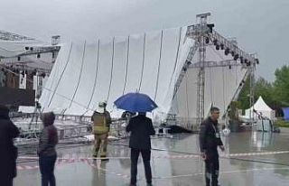 TOBB’da platform şiddetli yağmur sebebiyle çöktü