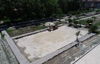 Turhal’da millet bahçesinin 2. etap çalışmaları...