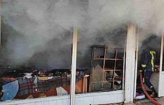 Van’da çıkan yangında bir iş yeri kullanılamaz...