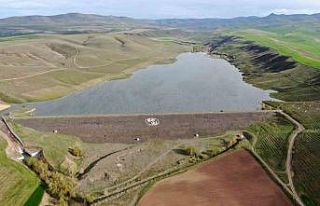 Yağışlar umut oldu, gölet doldu taştı