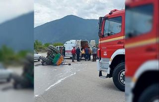 Yan yatan traktörün sürücüsü hayatını kaybetti