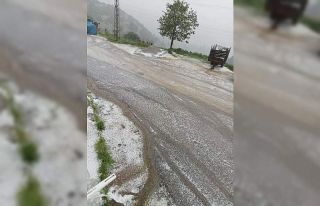Yenice’de dolu yağışı etkili oldu