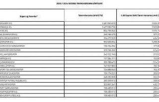 2023-2024 sezonu Süper Lig takım harcama limitleri...