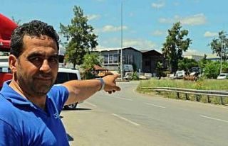 Akü değiştirken bir anda yola savruldular, o anlar...