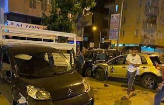 Amasya’da üç aracın çarpıştığı kaza kamerada