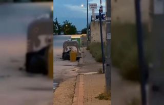 Ankara’da aşırı yağış sebebiyle fareler caddeleri...