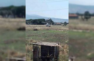 Arızalanan helikopter yerleşim yeri yakınına indi