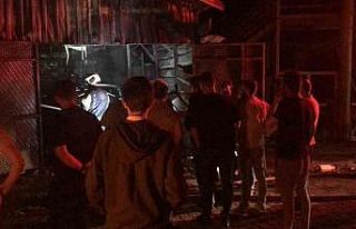 Atölye alev topuna döndü, içerisindeki ATV kullanılmaz...