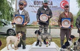 Avcı köpekler ilk sırayı almak için yarıştı