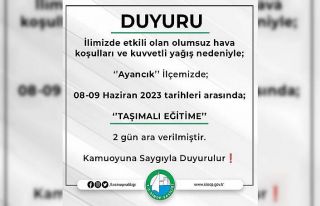 Ayancık’ta taşımalı eğitime 2 gün ara verildi