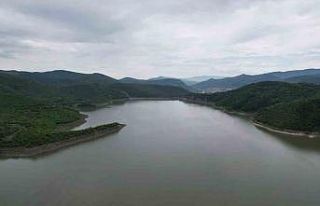 Başkentte barajların doluluk oranı havadan görüntülendi