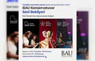 BAU Konservatuvarı Özel Yetenek Sınavı başvuruları...