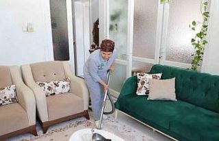 Bayram öncesi tüm yaşlıların evleri temizlendi