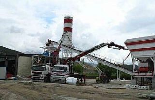 Beton santralinin kurulumunda sona gelindi
