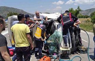 Burdur’da trafik kazası: 4 yaralı