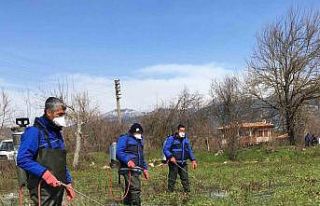 Büyükşehir ekiplerinden yağmurlar sonrası vektörle...