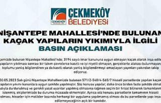 Çekmeköy Belediyesi’nden kaçak yapıların yıkımına...