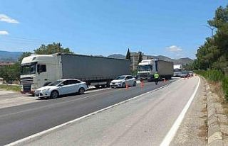 D100 Çorum geçişinde bayram trafiği