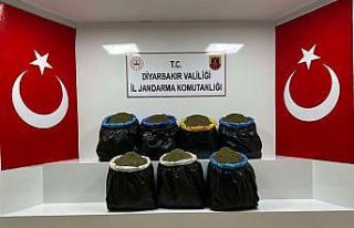 Diyarbakır’da ağaçlık alanda 100 kilo esrar...